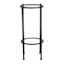 2-Tier Tempered Glass Top with Metal Black Frame Accent Table